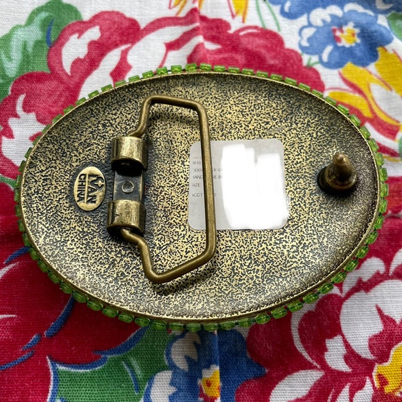 Handmade Embellished Belt Buckle ~ “Emerald City” - Picture 8 of 8